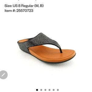 Black and tan sparkle Fit Flops